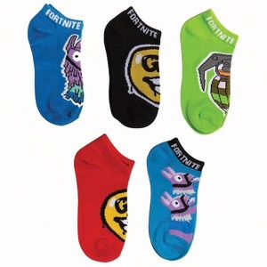 Fortnite 5 Pr Low Cut Socks Size 4-10 NEW